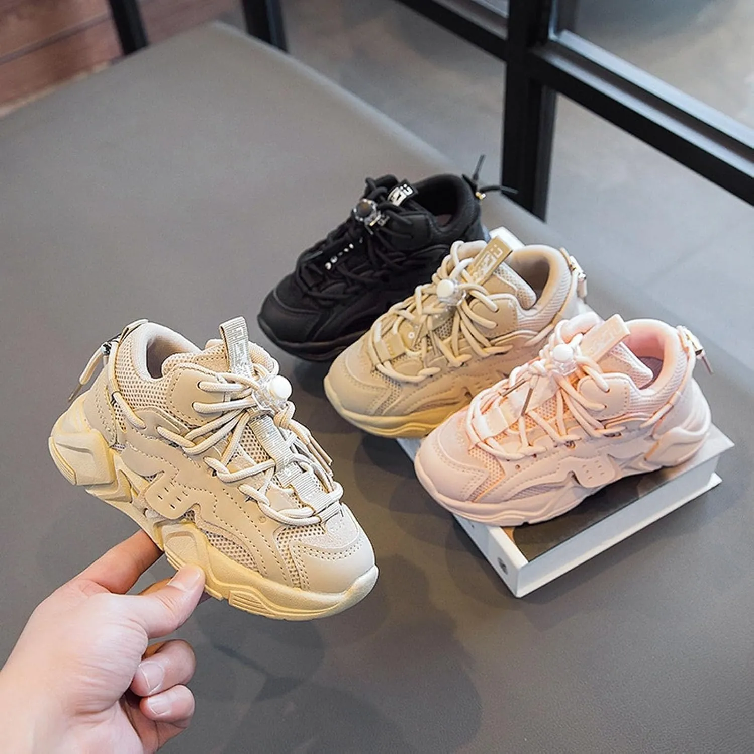 Unisex Child Sneakers Non Slip Running Walking Shoes Breathable Lightweight Athletic Shoes for Gym Athletic Sport