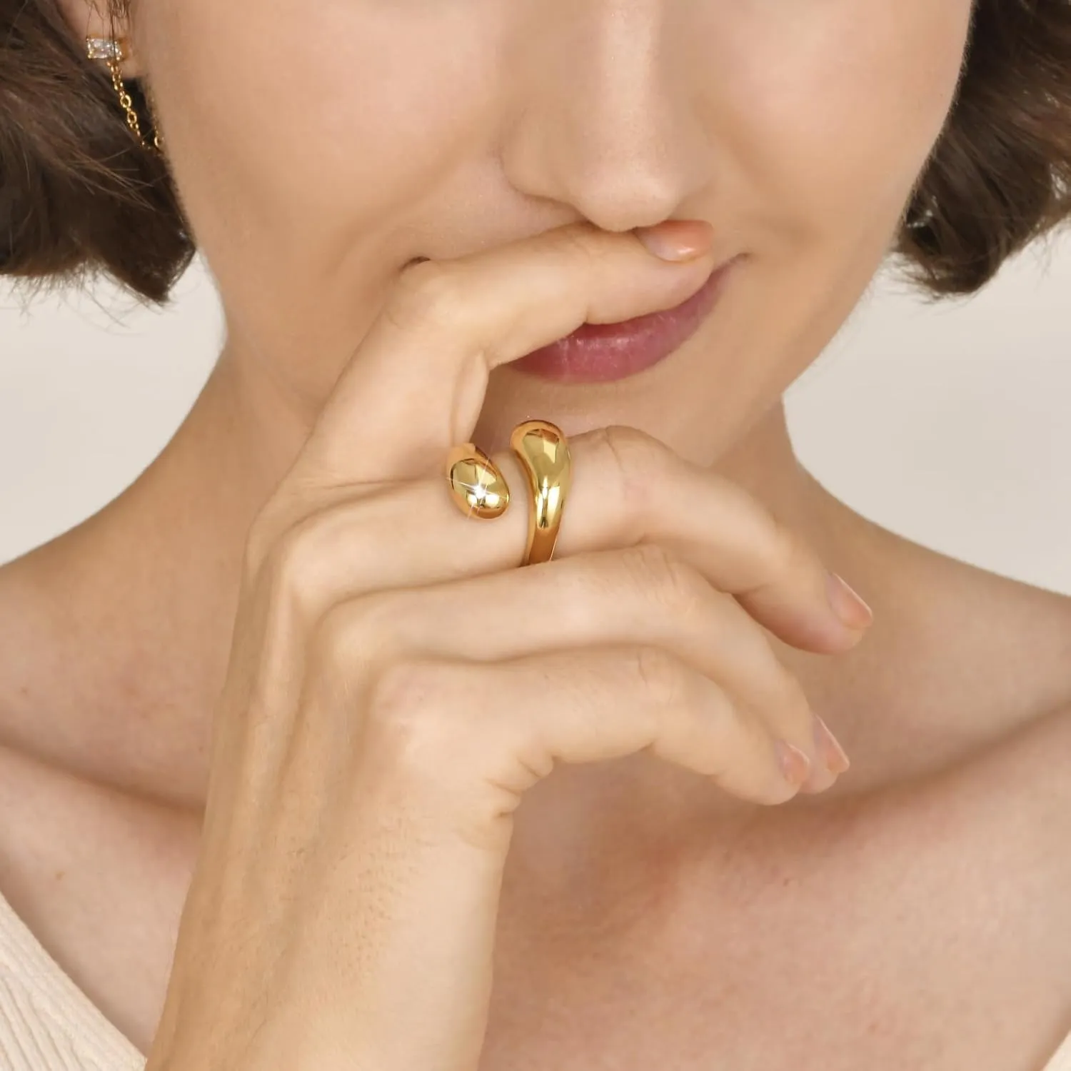 VNOX Gold Rings for Women  14k Gold Plated Stainless Steel Chunky Statement Rings Twisted Braided Ring Stackable Rings Chunky Signet Ring for Womens Jewelry Trendy