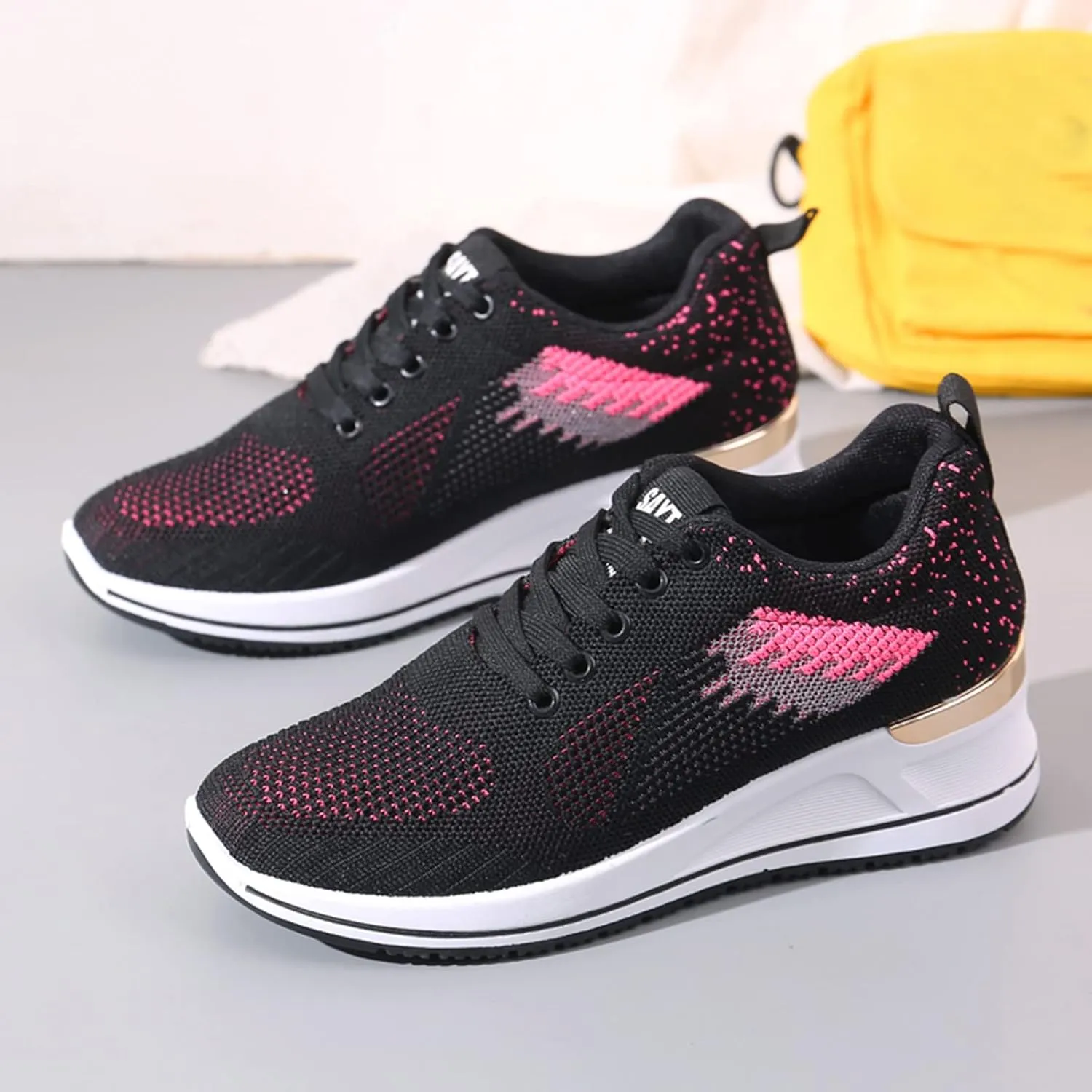 Walking Orthopedic Shoes Women Arch Support Lightweight Breathable Slip On Sneakers Breathable Shoes Women Wedge Leisure Outdoor Running Fitness Shoes Sport Mesh Women's Internationalist Women Sneaker