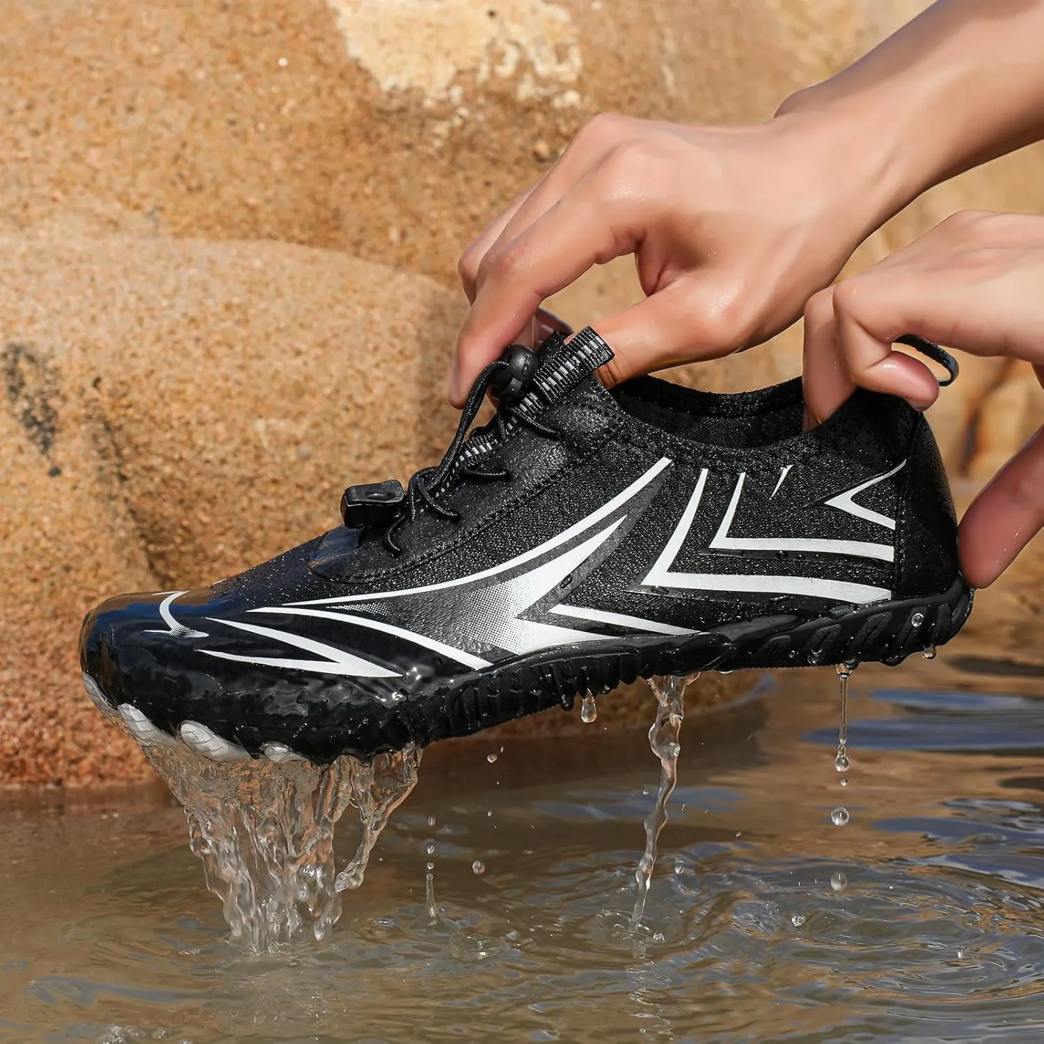 Water Shoes for Women Men, Quick Dry Barefoot Shoes, Lightweight Sports Aqua Socks Outdoor, Unisex Hiking with Drainage, Minimalist Wide Toe Box Zero Drop Cross Trainer Fashion Sneakers Men