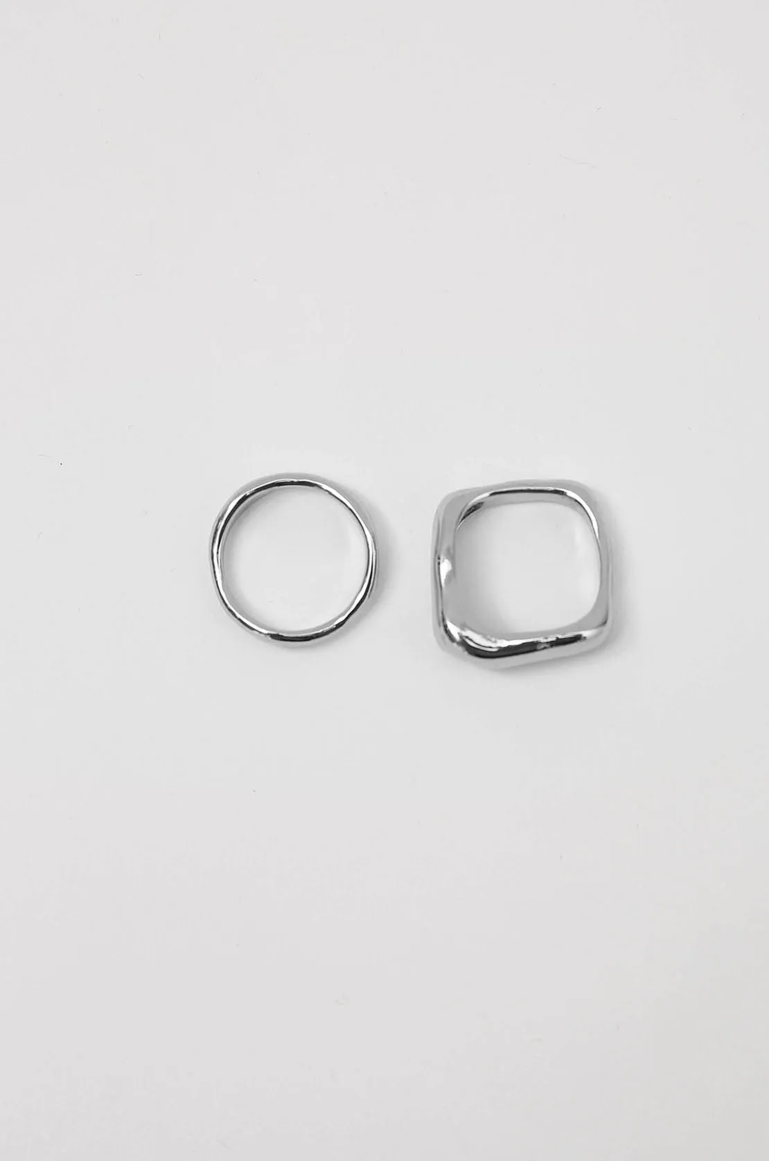 wave ring set / silver
