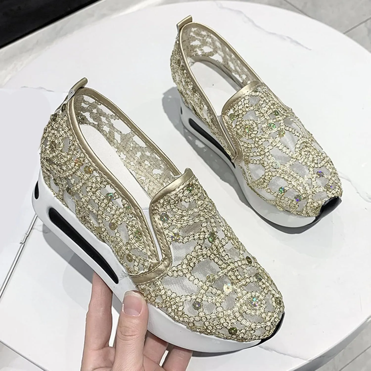 White Fashion Sneakers Women Arch Support Zapatos OrtopDicos De Vestir De Piel para Mujer Women's Running Shoes Black Plantar Fasciitis Shoes Women Black Flats Womens Shoes Dressy Casual Slip Ons