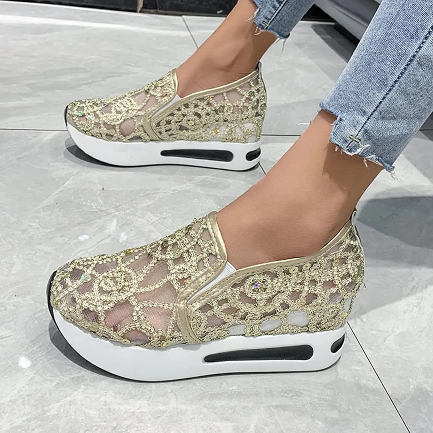 White Fashion Sneakers Women Arch Support Zapatos OrtopDicos De Vestir De Piel para Mujer Women's Running Shoes Black Plantar Fasciitis Shoes Women Black Flats Womens Shoes Dressy Casual Slip Ons