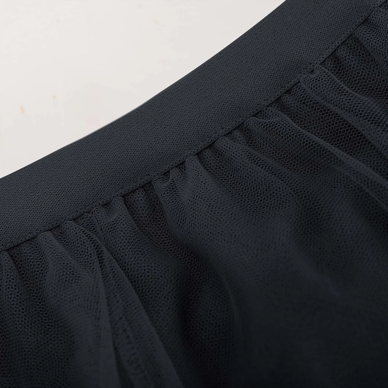 Women Flowy Tulle Swing Skirt, Elastic High Waist Tummy Control Casual A-Line Skirts Streetwear Trendy Midi Clothes