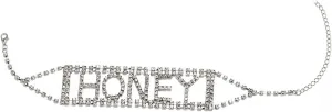 Women Necklaces Fashion, Layered Necklaces for Women Hollow Letter with Rhinestone Pendant Chain Necklaces Jewelry for Women, 1 Piece, Silver