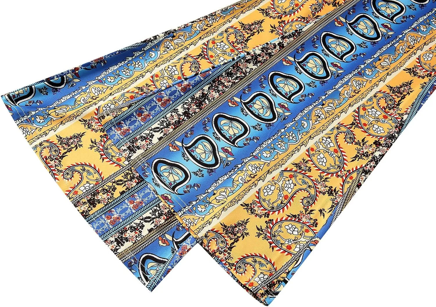 Women 's High Waist Bell Bottom Stretchy Pants Yoga Flare Wide Leg Straight Retro Floral Print Palazzo Trousers