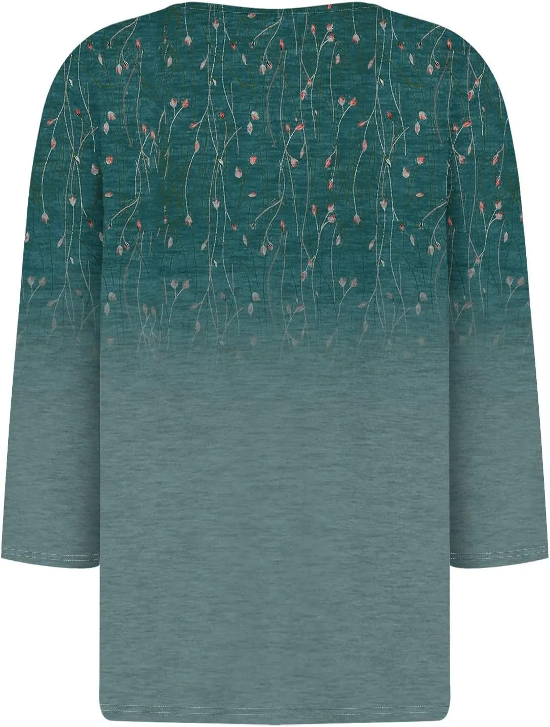 Women's 3/4 Sleeve Tops 2025 Summer Vacation Trendy Casual Shirts V Neck Loose Comfy Boho Clothes