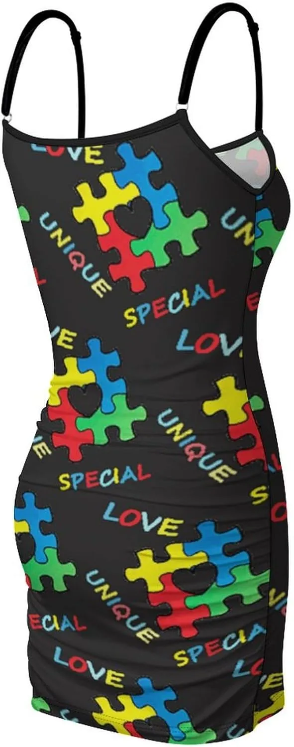 Women's Adjustable Spaghetti Strap Cami-Dress
