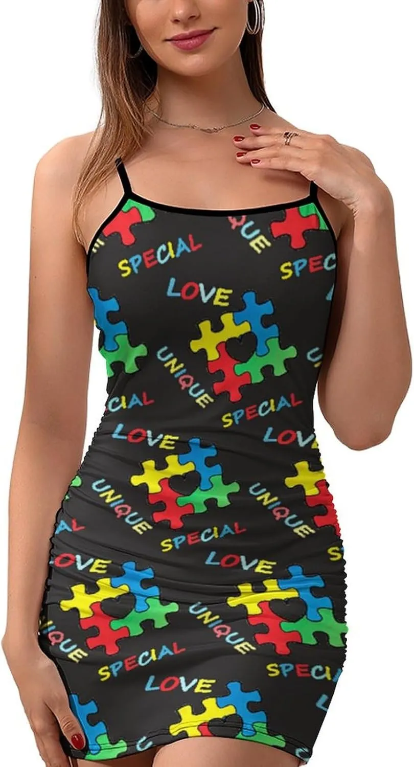 Women's Adjustable Spaghetti Strap Cami-Dress