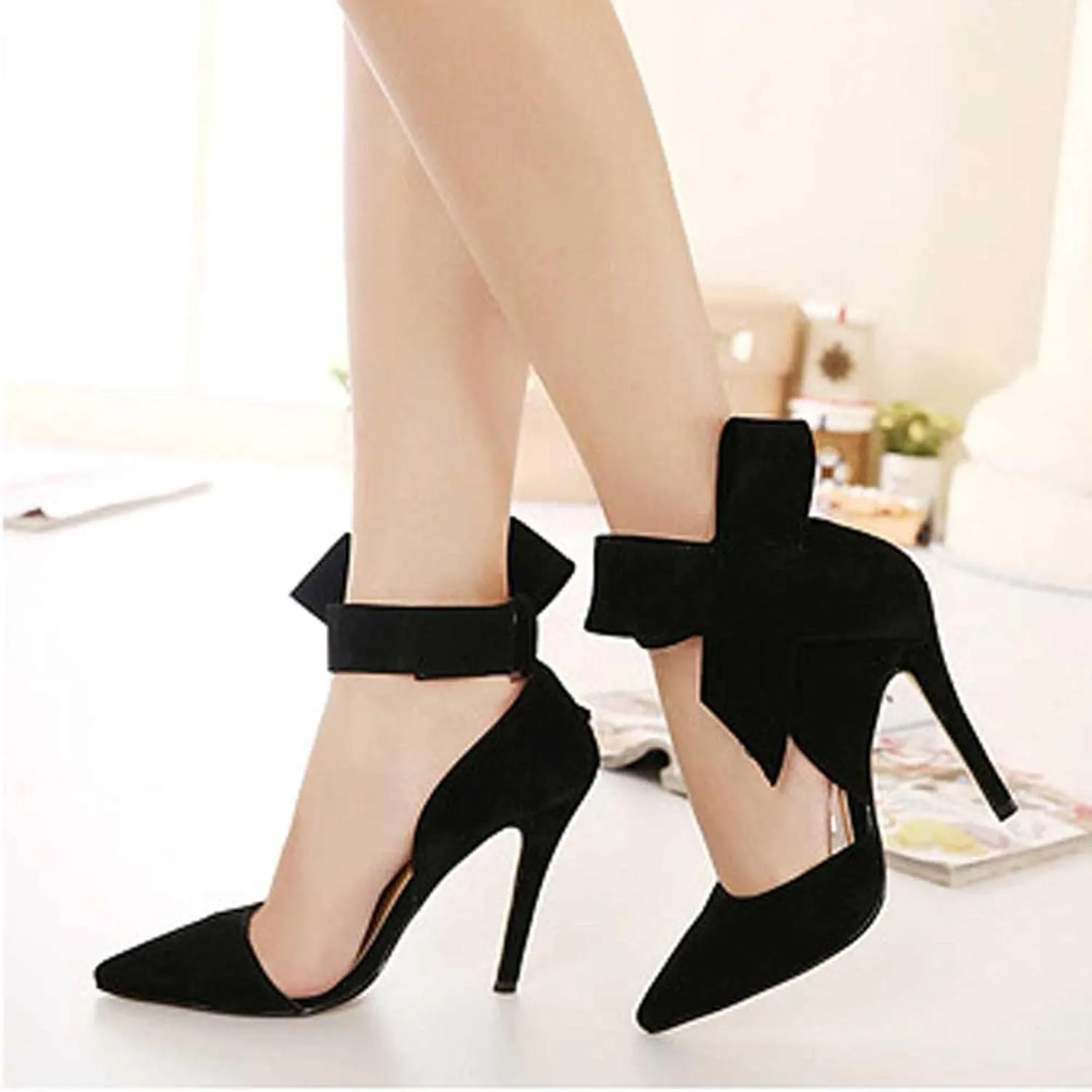 Womens Buckle Stiletto Heel Sandals platform Arch Support Closed Toe Shoes Wedge Platform Pumps Female Nude Dressy Classic