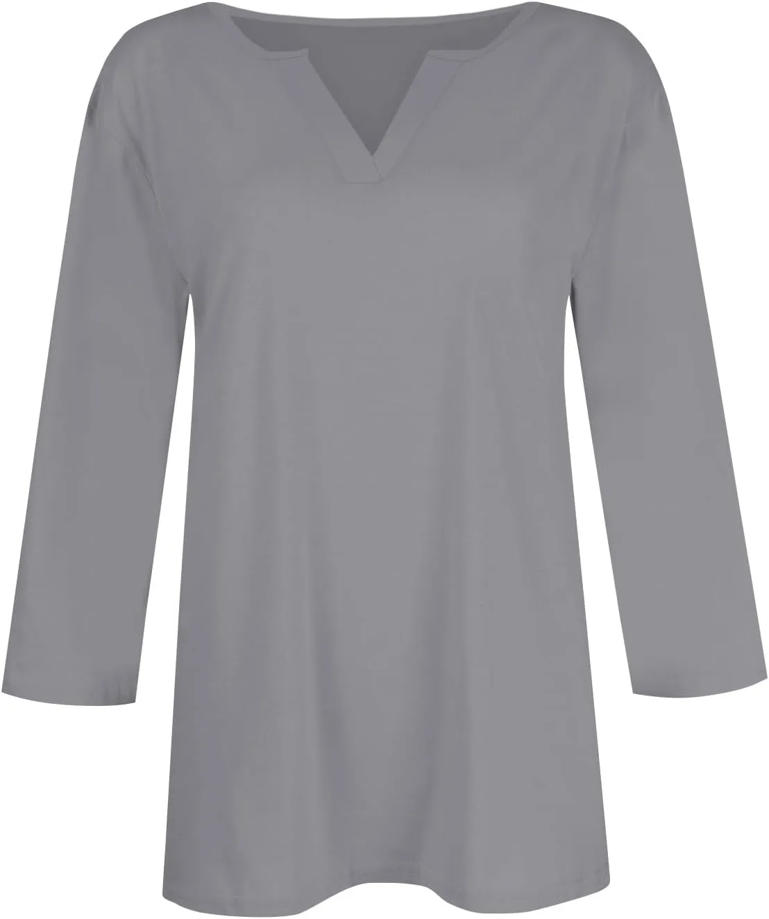 Women's Casual 3/4 Sleeve Loose Tunic Tops Lightweight Summer Blouses