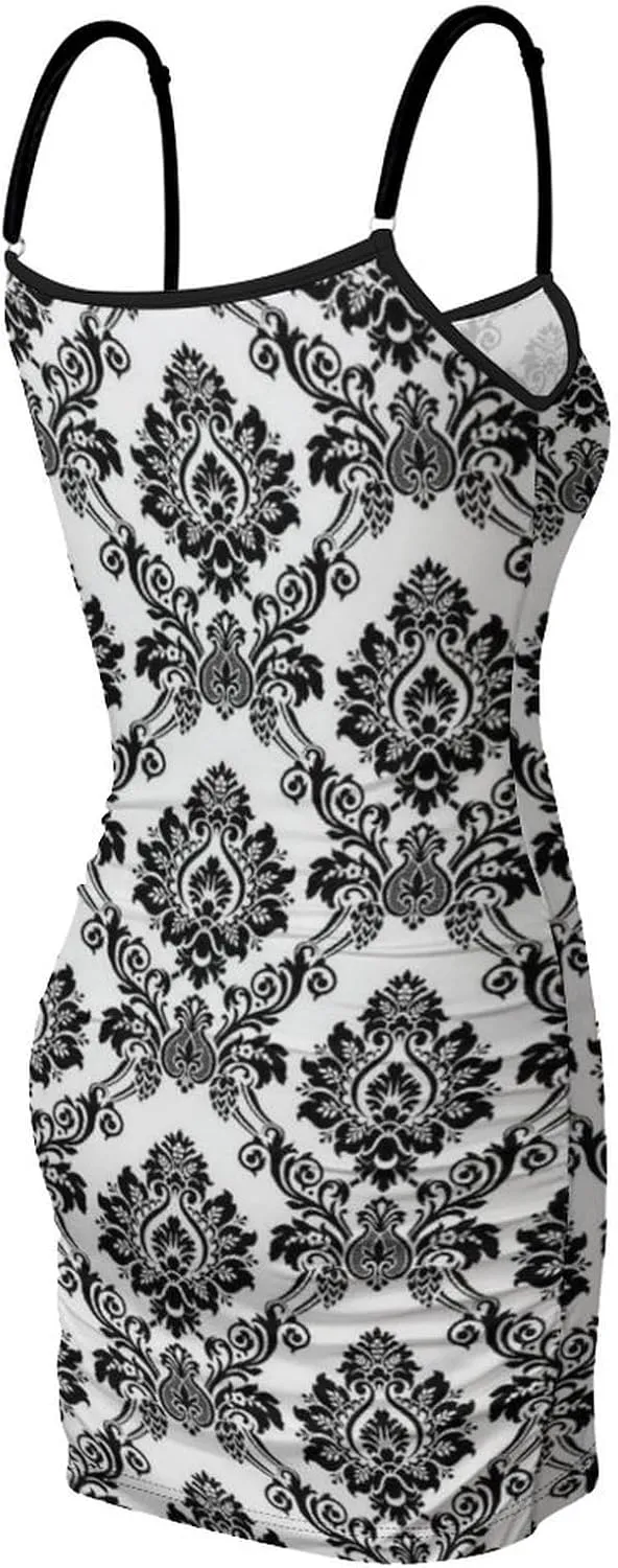 Women's Casual Athletic Spaghetti Strap Tennis Mini Dress Sleeveless Dresses