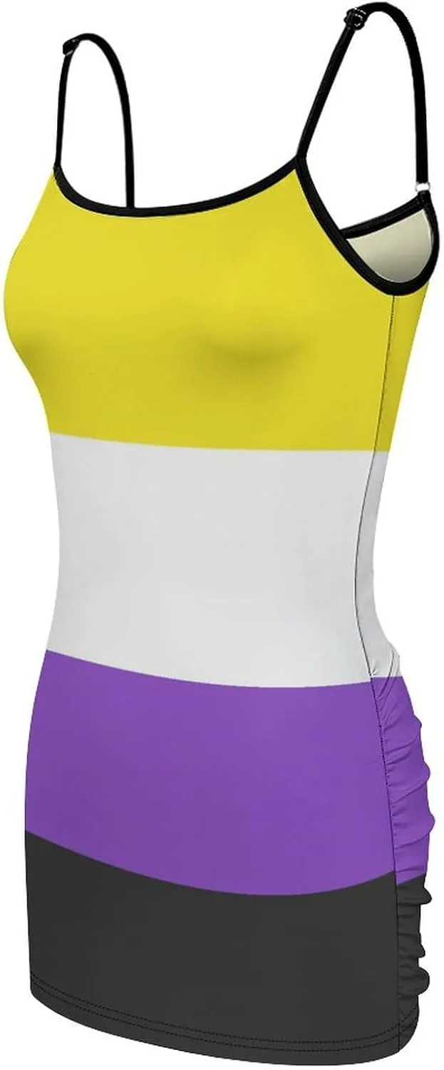 Women's Casual Athletic Spaghetti Strap Tennis Mini Dress Sleeveless Dresses