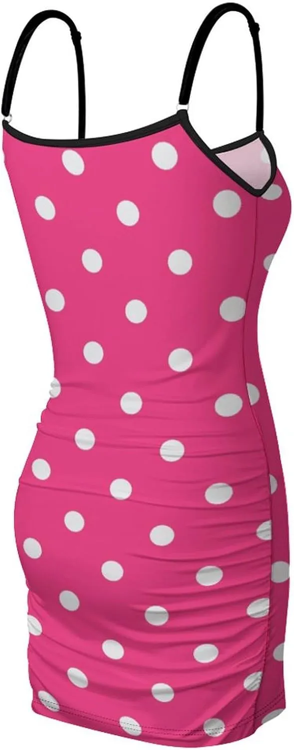 Women's Casual Athletic Spaghetti Strap Tennis Mini Dress Sleeveless Dresses