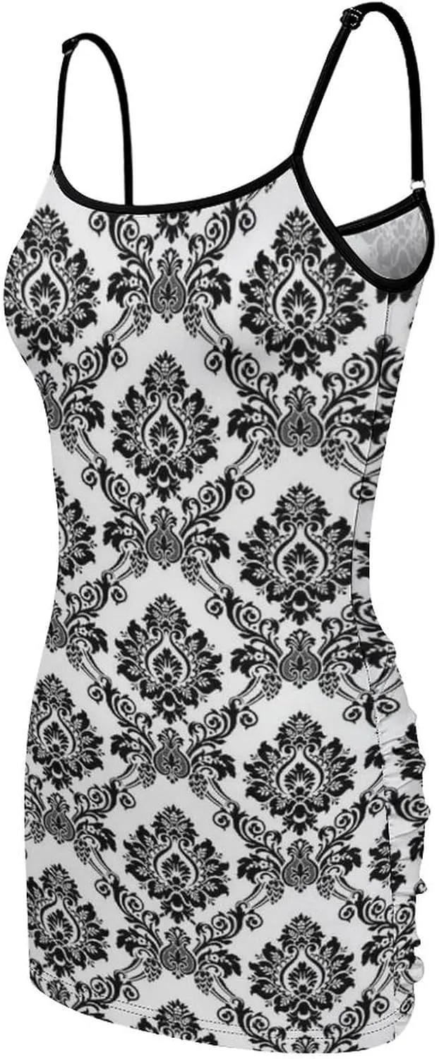 Women's Casual Athletic Spaghetti Strap Tennis Mini Dress Sleeveless Dresses