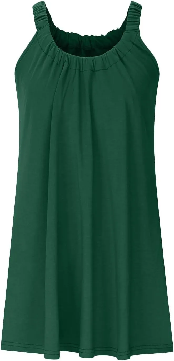 Womens Causal Summer Dress Beach Dress Sleeveless Waist Tie Front Bikini A- Line Mini Short Sun Dresses Beachwear