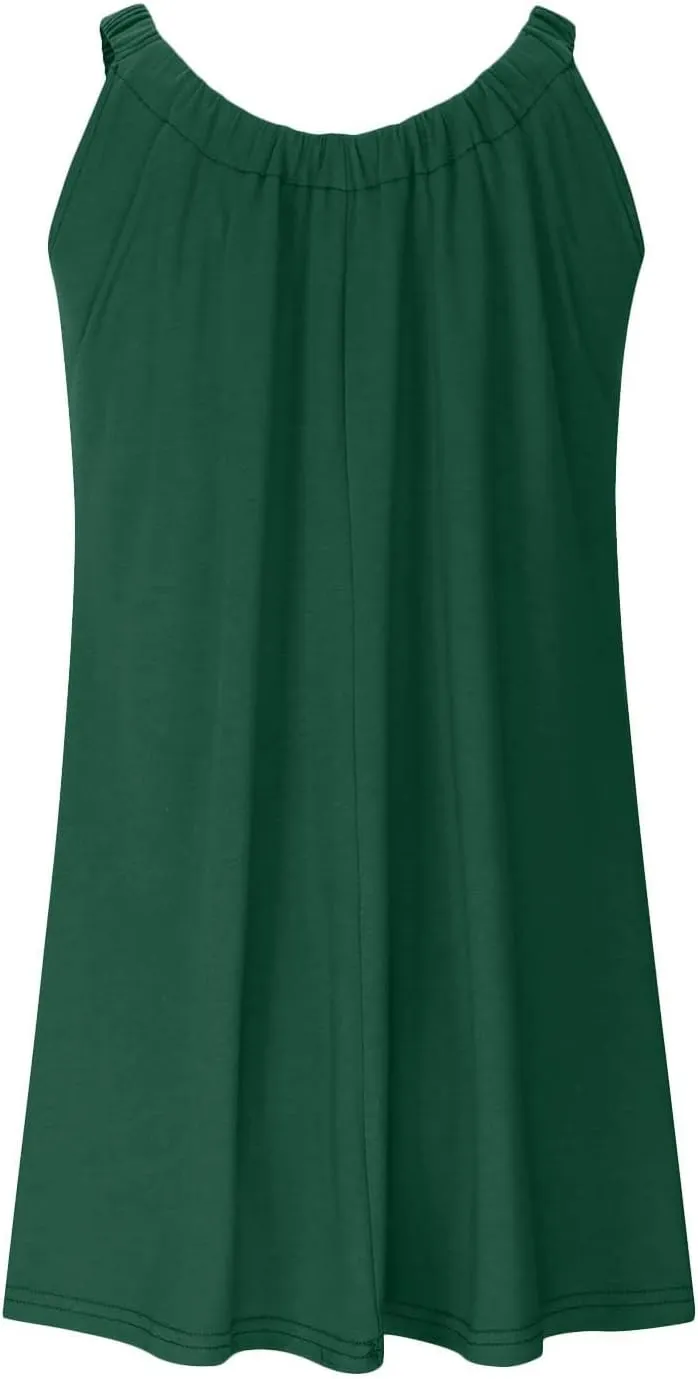 Womens Causal Summer Dress Beach Dress Sleeveless Waist Tie Front Bikini A- Line Mini Short Sun Dresses Beachwear