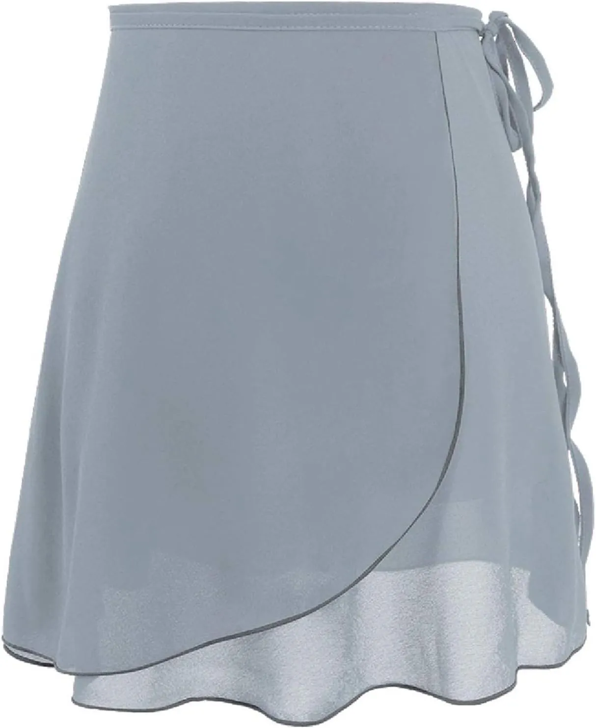 Women's Chiffon Skirt Drawstring Lighweight Performance Skorts Breathable Baggy Ruched Elastic Waist Casual Soft Shirts