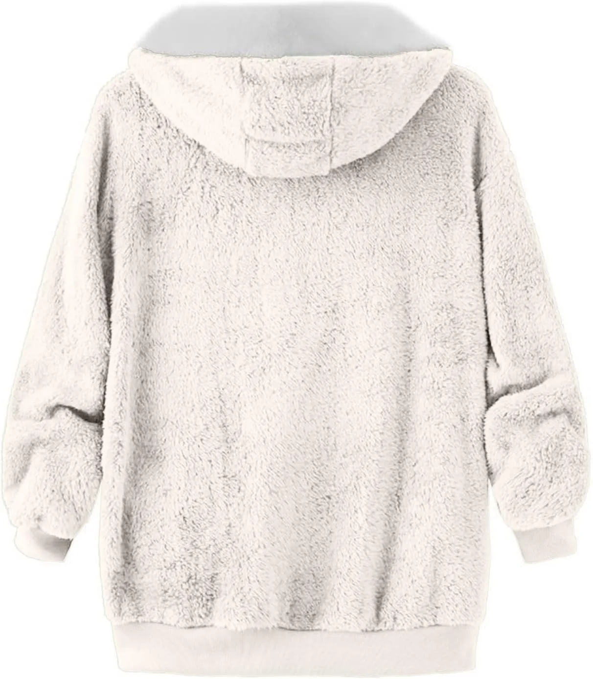 Women's Coats Basic Long Jacket Coat Color Artificial Wool Zipper Drawstring Long-Sleeved Hoodie The Drop Trench