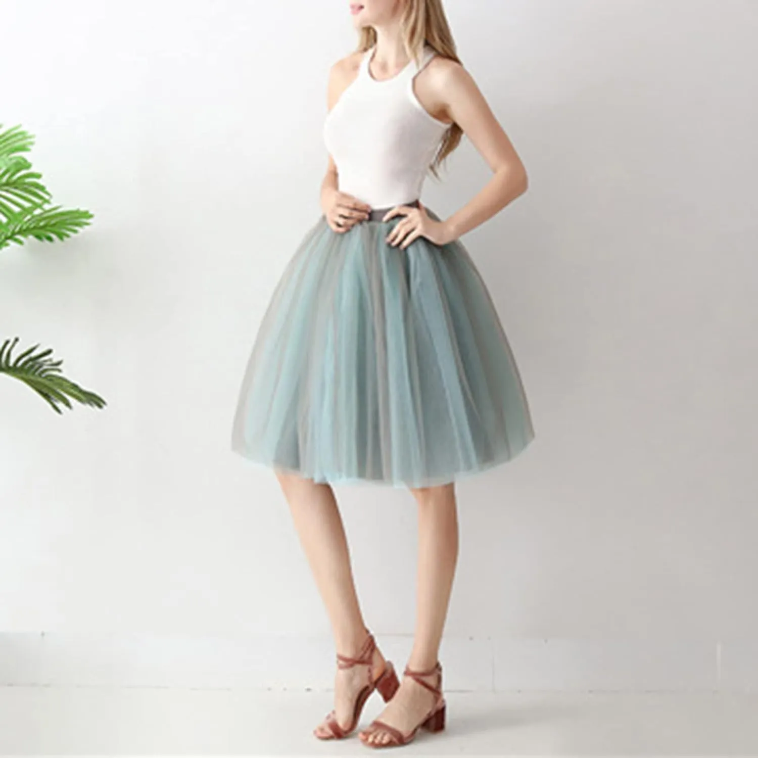 Women's Fashion A Line Pleated Skirt Midi Skirts for Women Womens Puffy Ballet Skirts Tutu Skirt Pleated Skirt