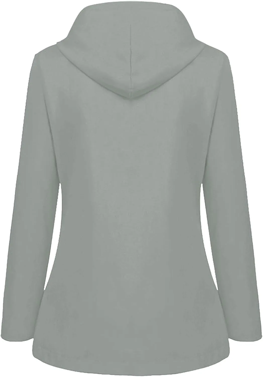 Womens Fashion Hooded Rain Jacket 2024 Lightweight Trench Coat Long Sleeve Windbreaker Zip Up Drawstring Raincoat