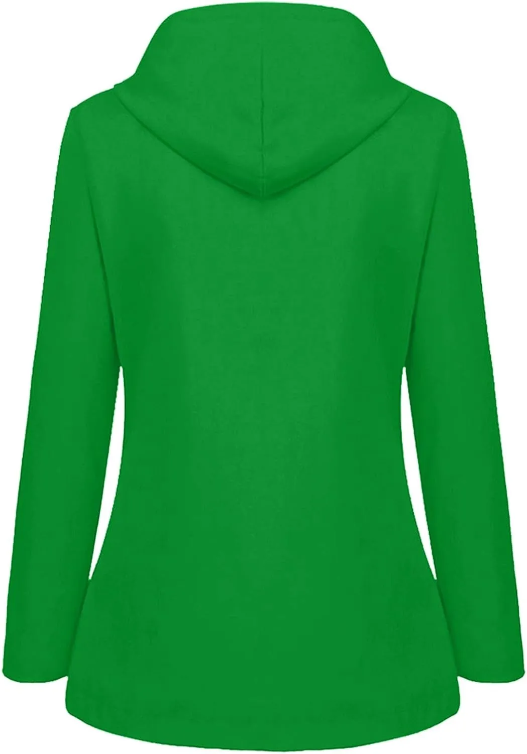 Womens Fashion Hooded Rain Jacket 2024 Lightweight Trench Coat Long Sleeve Windbreaker Zip Up Drawstring Raincoat