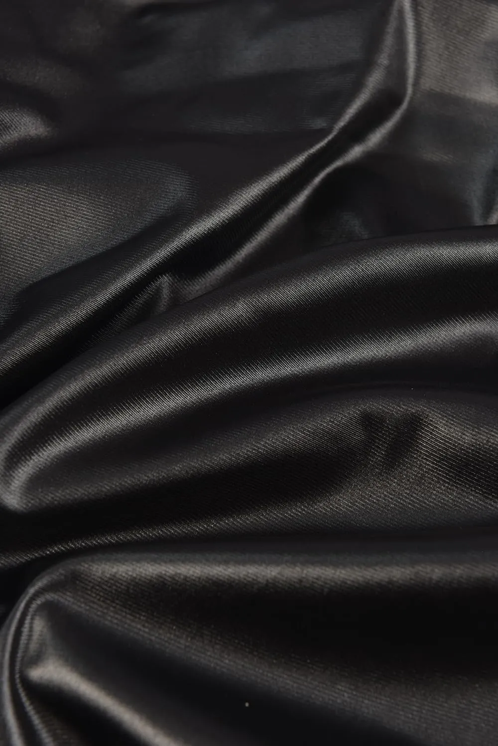 Women's Faux Leather Strapless Top, Ruched Bandeau Style, Black