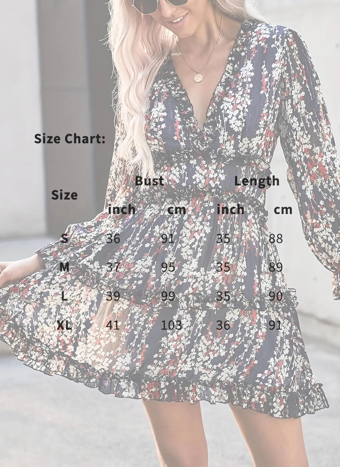 Women's Floral Deep V Neck Long Sleeve Backless Flowy A-Line Ruffle Boho Mini Dress 2025 Spring Summer Dresses