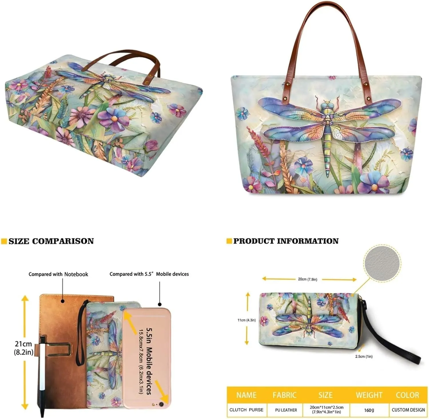 Womens Handbag Sets Wallet and Purse Sets Handbag Wallet Combo Satchel Purse