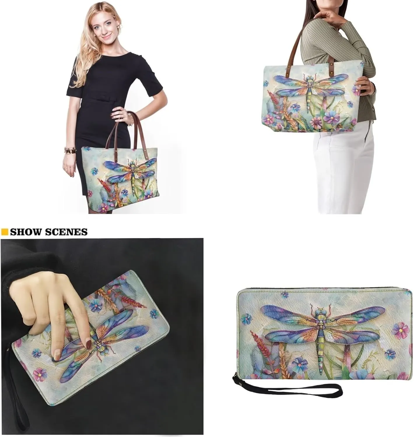 Womens Handbag Sets Wallet and Purse Sets Handbag Wallet Combo Satchel Purse