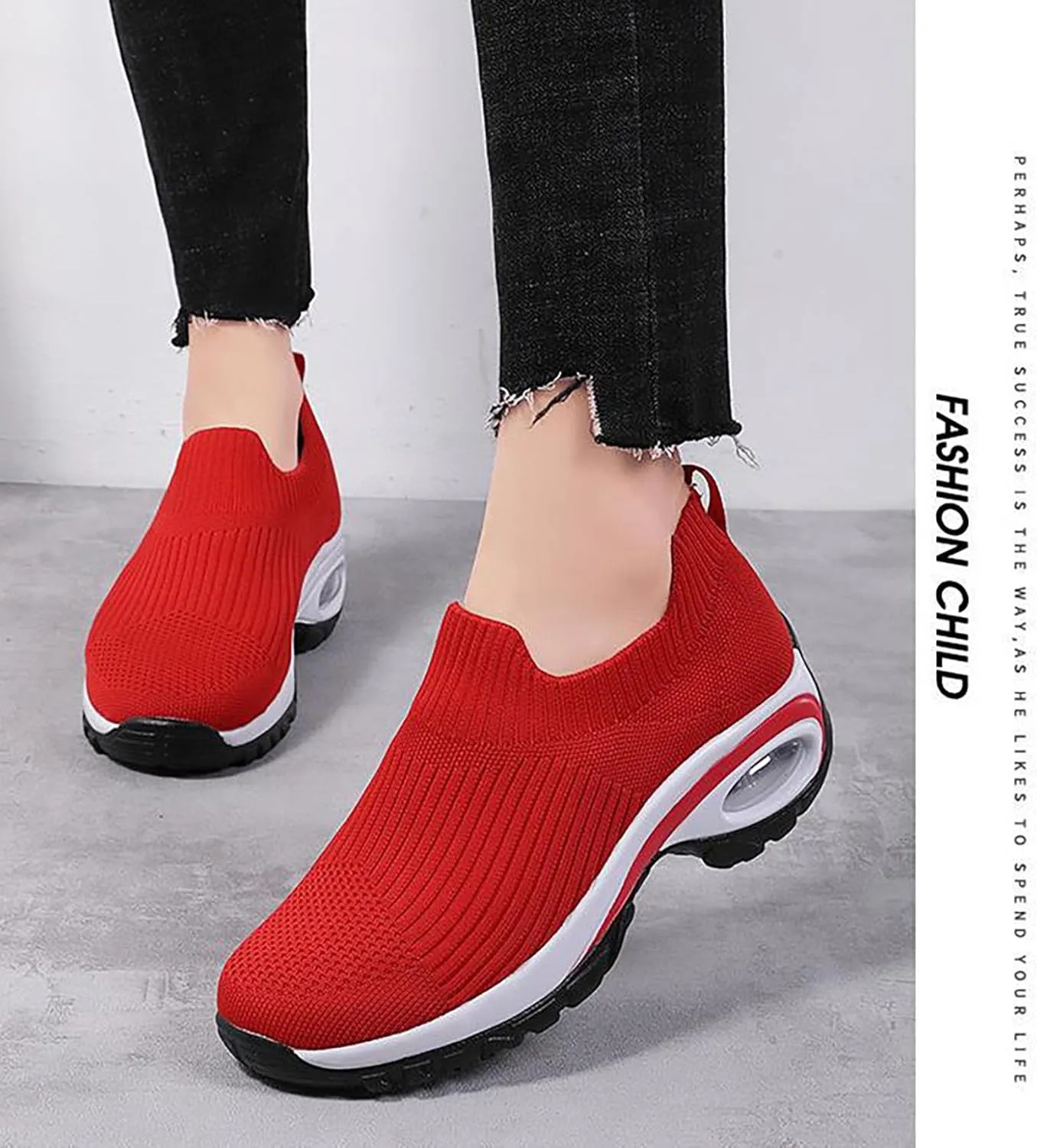 Women's Orthopedic Shoes Cloud Slide Shoes Plantar Fasciitis Shoes Air Cushioned Walking Shoes Road Walking Shoes Running Shoes Memory Foam Outdoor Casual Knit Shoes