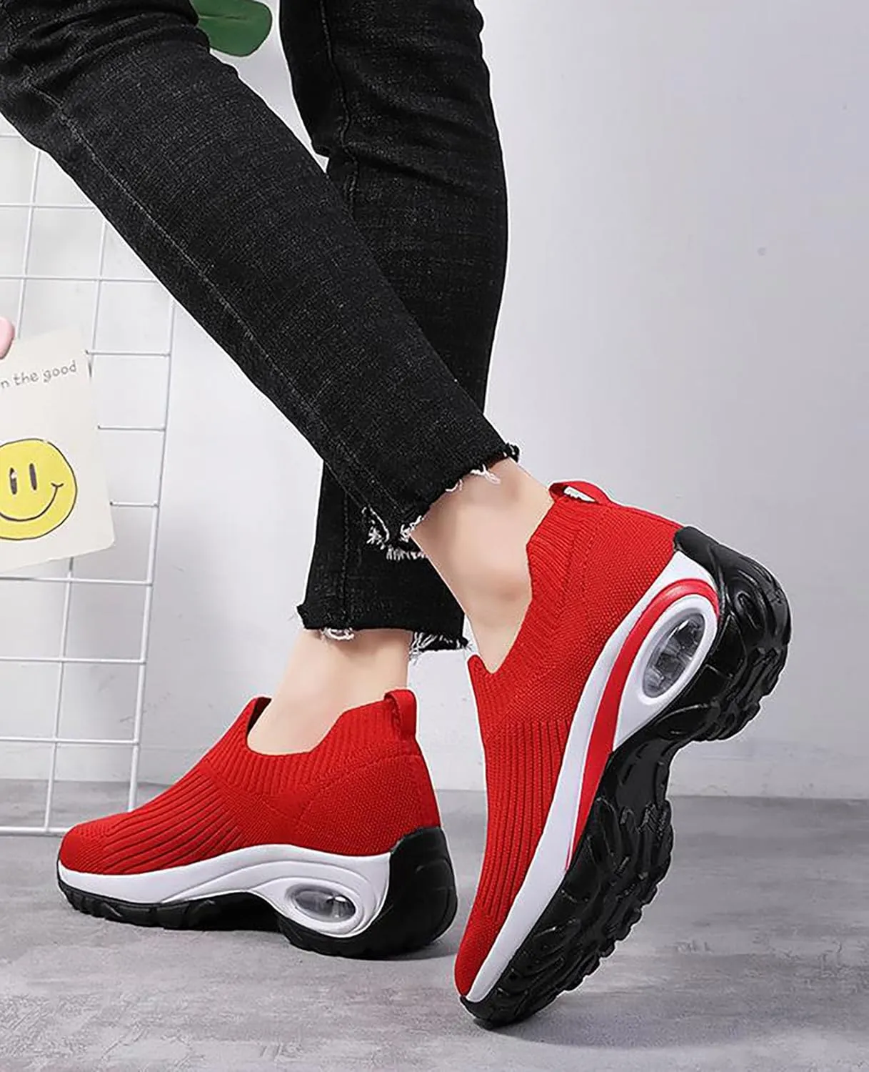 Women's Orthopedic Shoes Cloud Slide Shoes Plantar Fasciitis Shoes Air Cushioned Walking Shoes Road Walking Shoes Running Shoes Memory Foam Outdoor Casual Knit Shoes