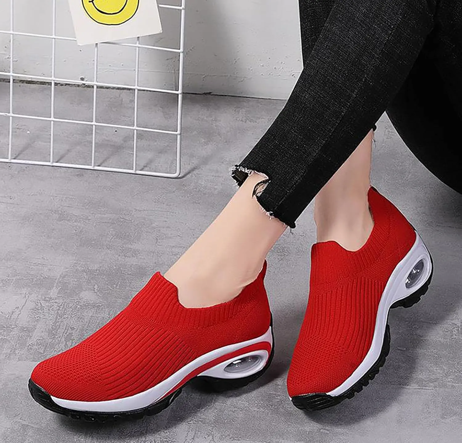 Women's Orthopedic Shoes Cloud Slide Shoes Plantar Fasciitis Shoes Air Cushioned Walking Shoes Road Walking Shoes Running Shoes Memory Foam Outdoor Casual Knit Shoes