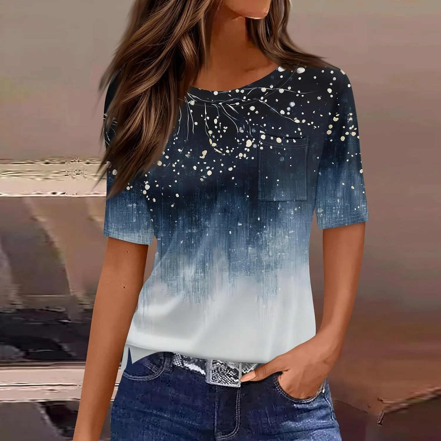 Womens Oversized T Shirts Spring Loose Fit Crewneck Short Sleeve Tops Summer Casual Blouse Y2K 2025 Basic Shirts