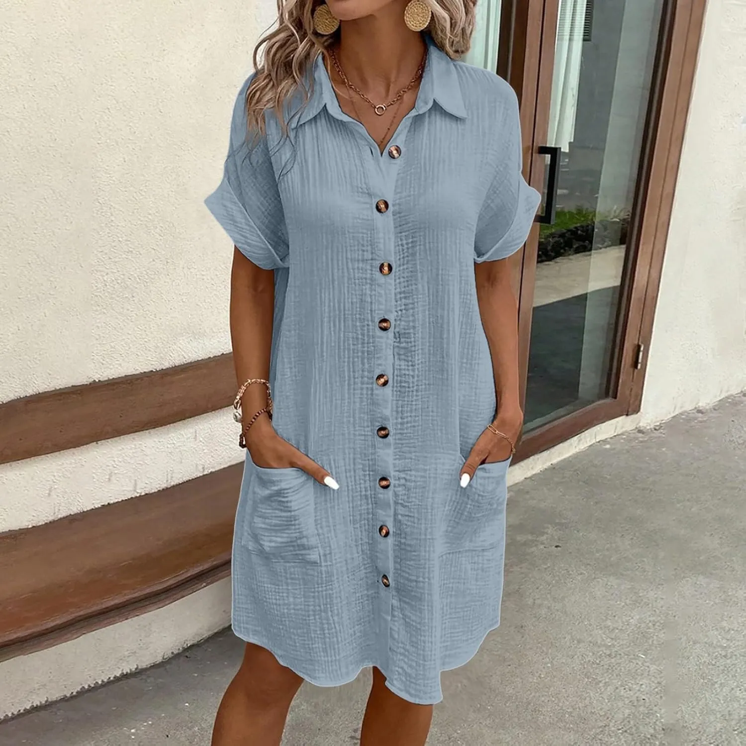 Women's Plus Size Summer Casual Crew Neck Long Sleeve Smocked Maxi Dress Floral Holiday Dresses for Women 2025