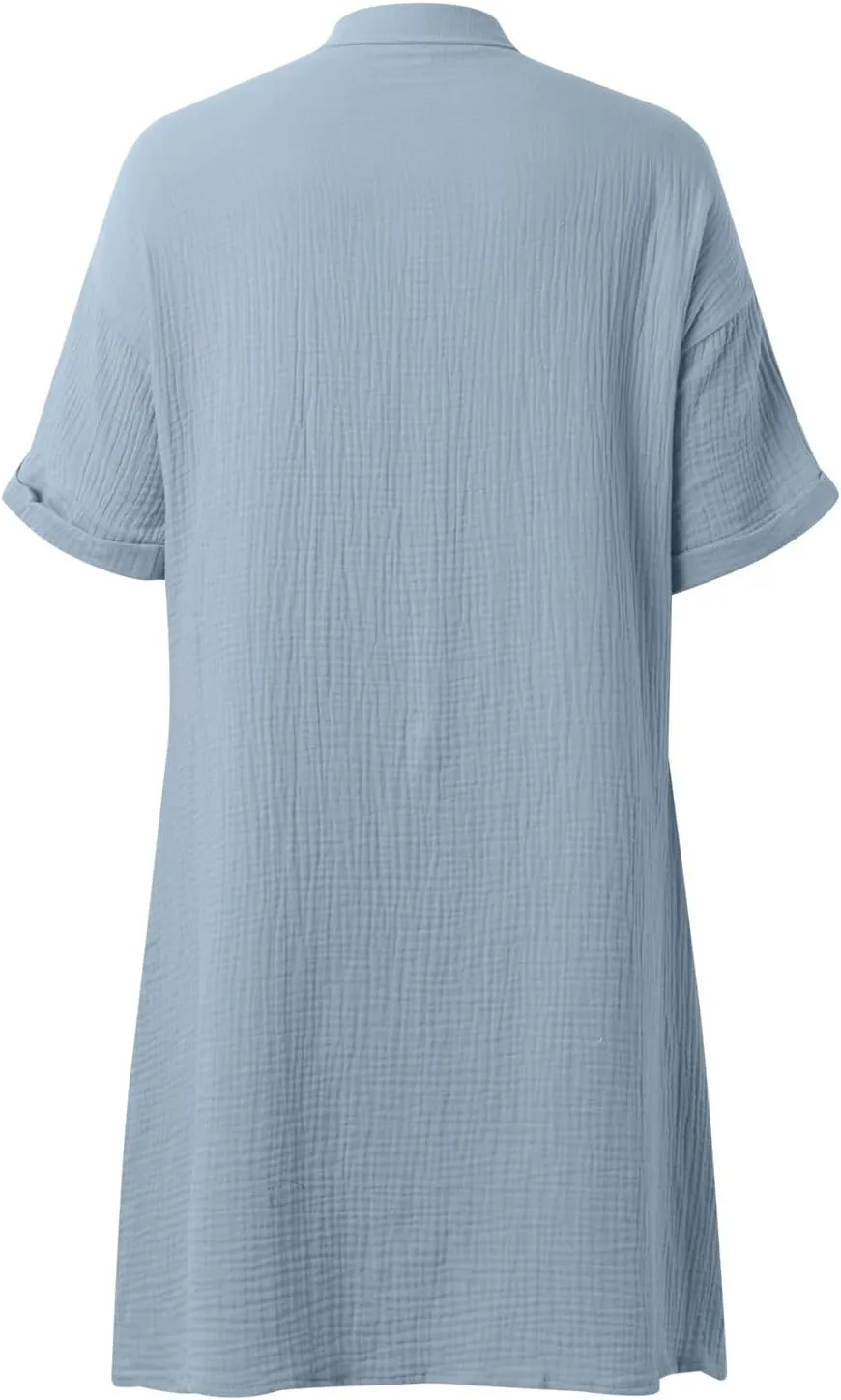 Women's Plus Size Summer Casual Crew Neck Long Sleeve Smocked Maxi Dress Floral Holiday Dresses for Women 2025