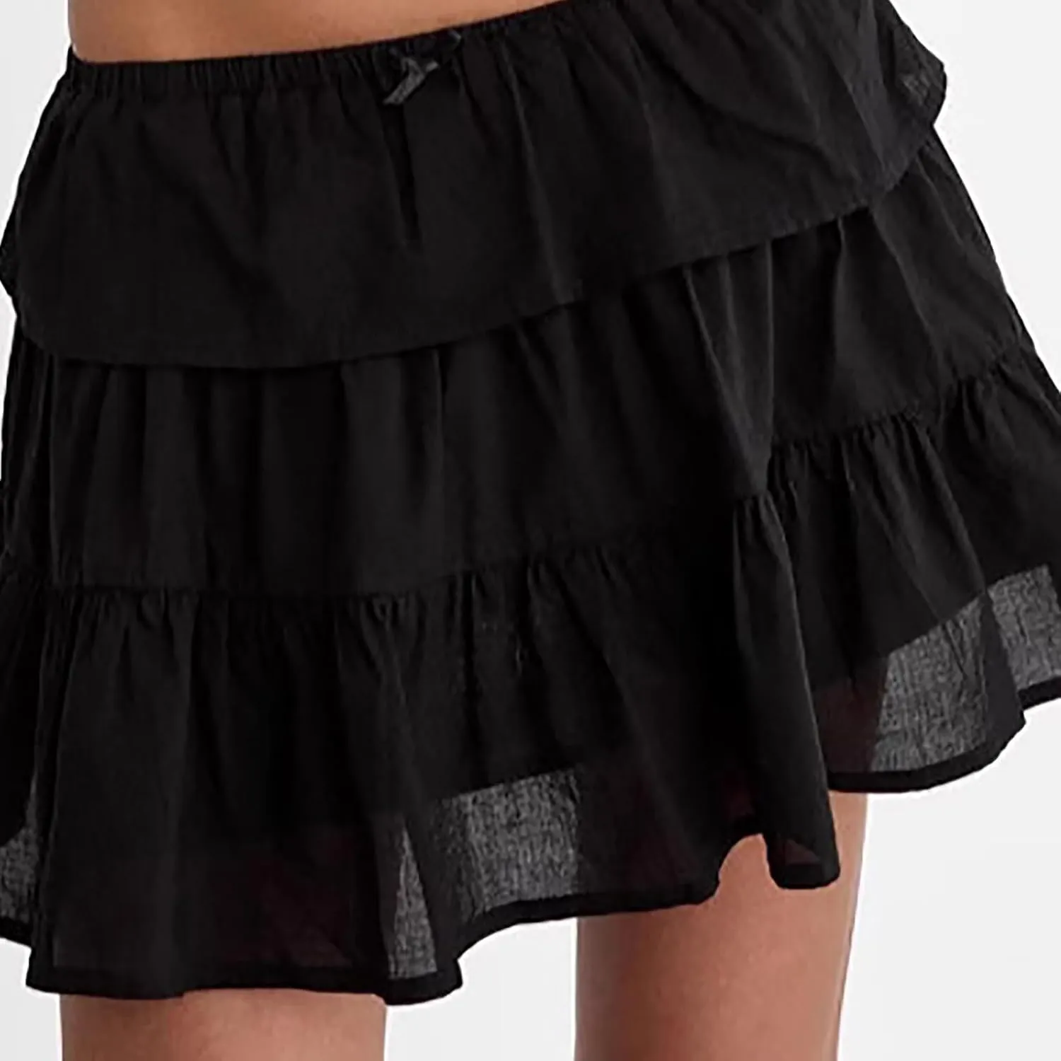 Women's Ruffled High Waist Mini Layered Tiered Skirt 2025 Elegant Pleated Mini Skirts Sexy Tulle Short Skirts