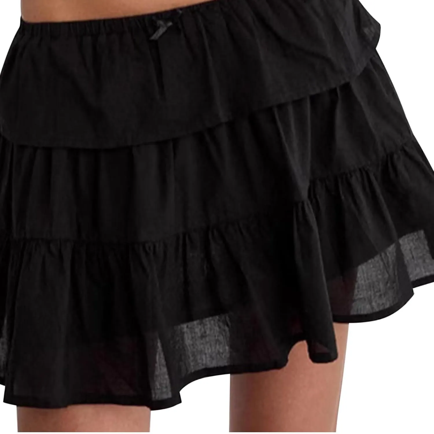 Women's Ruffled High Waist Mini Layered Tiered Skirt 2025 Elegant Pleated Mini Skirts Sexy Tulle Short Skirts