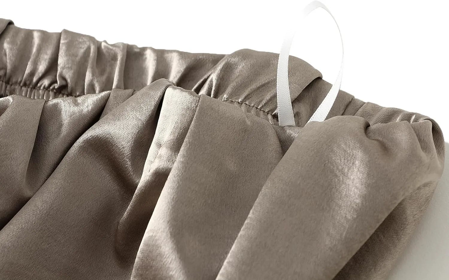 Women's Satin Long Skirts Luxury Elastic Waist Solid Color A-Line Skirts Flowy Midi Skirts
