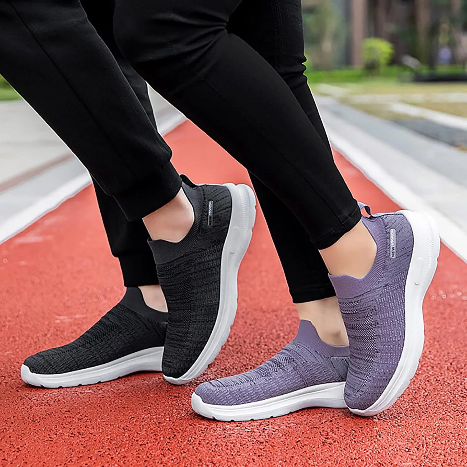 Women's Sneakers in White in Wide Width Slip On Shoes Women Nurses Tennis Shoes for Women Comfortable Non Slip White Sneakers for Women Wide Toe Box Women Slip On Sneakers Wide