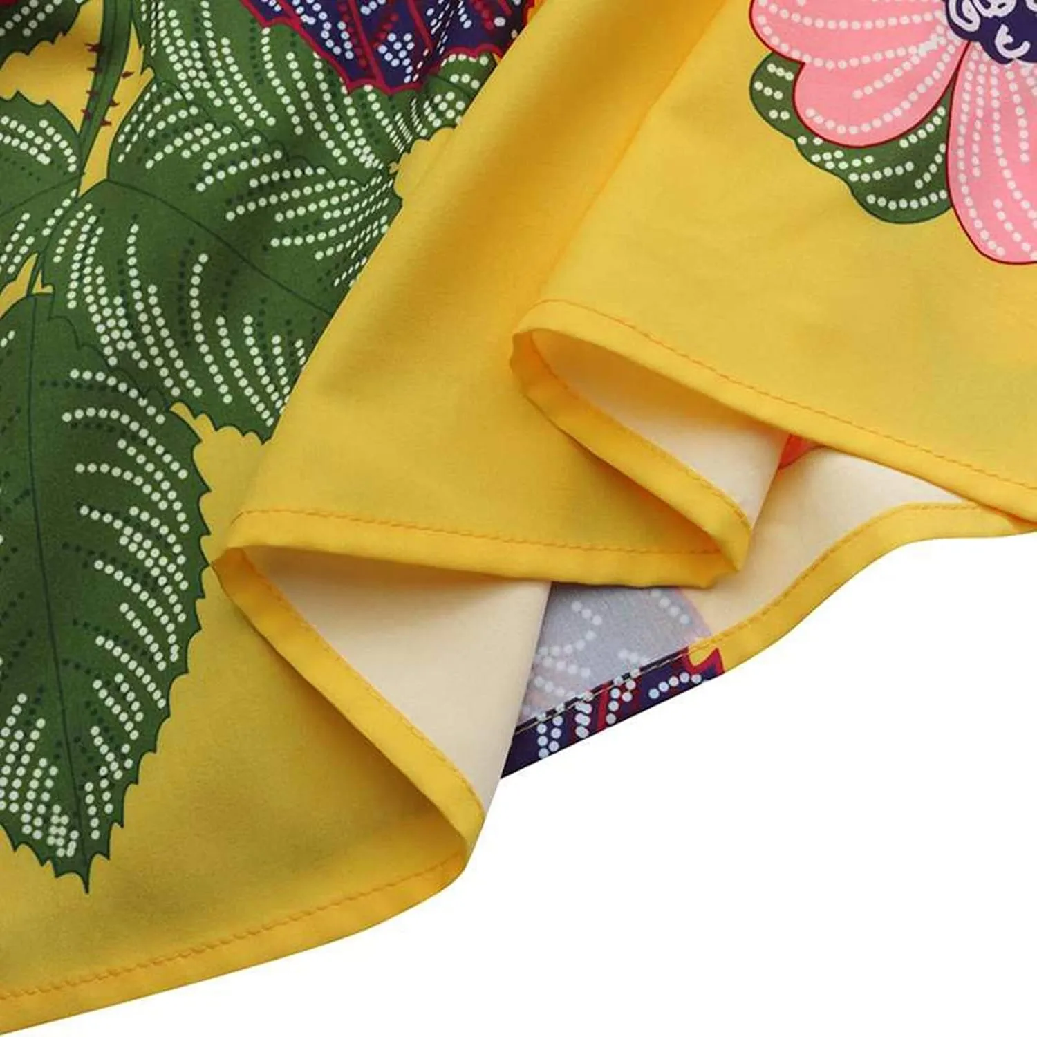 Women's Trendy Boho Maxi Skirt Floral Printed Summer High Waisted Mopping Floor Length Flowy Long Skirts with Pockets