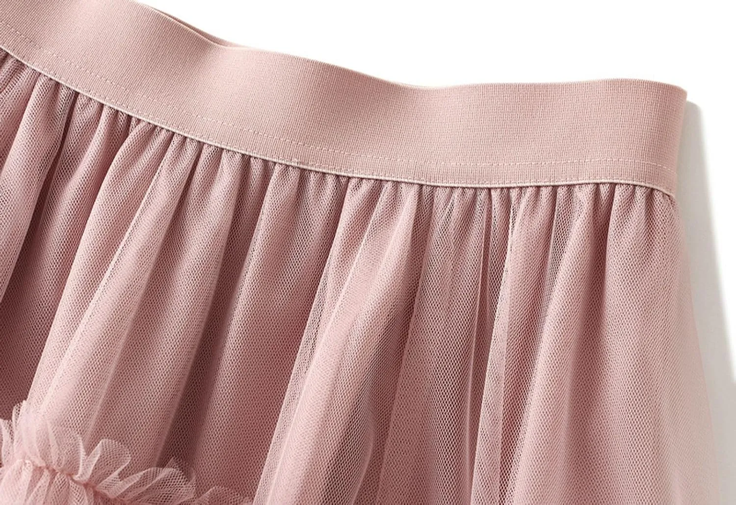 Women's Tulle Skirts Long Fairy Skirt Tiered Ruffles Tutu Puffy Skirt Elastic High Waist A-line Flowy Midi Long Skirt