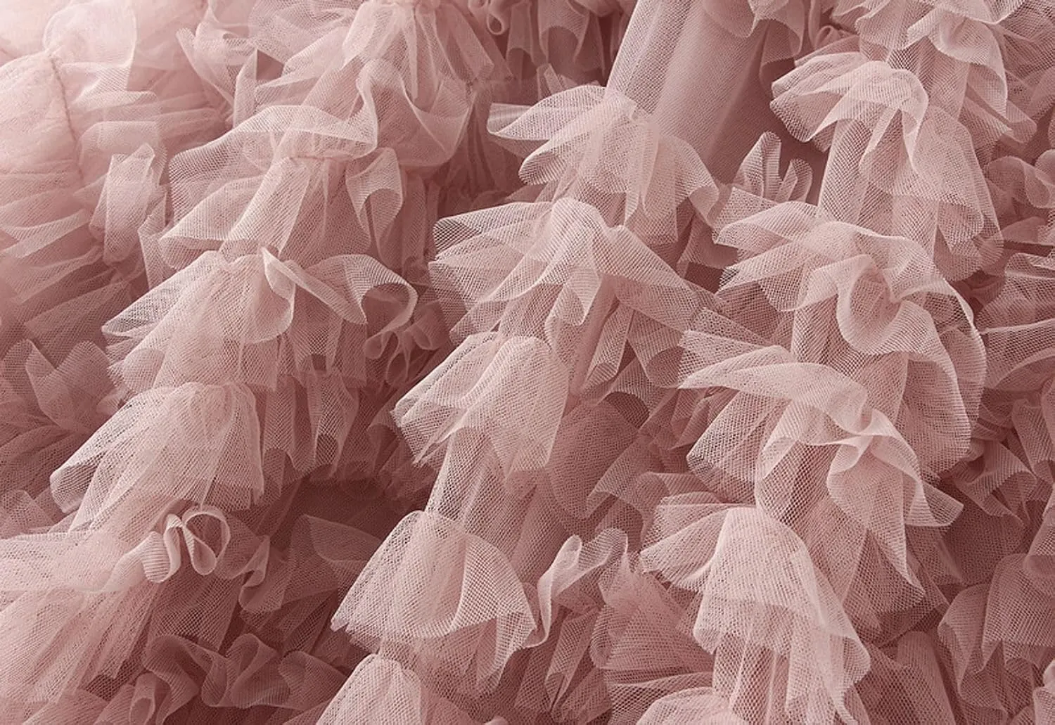 Women's Tulle Skirts Long Fairy Skirt Tiered Ruffles Tutu Puffy Skirt Elastic High Waist A-line Flowy Midi Long Skirt