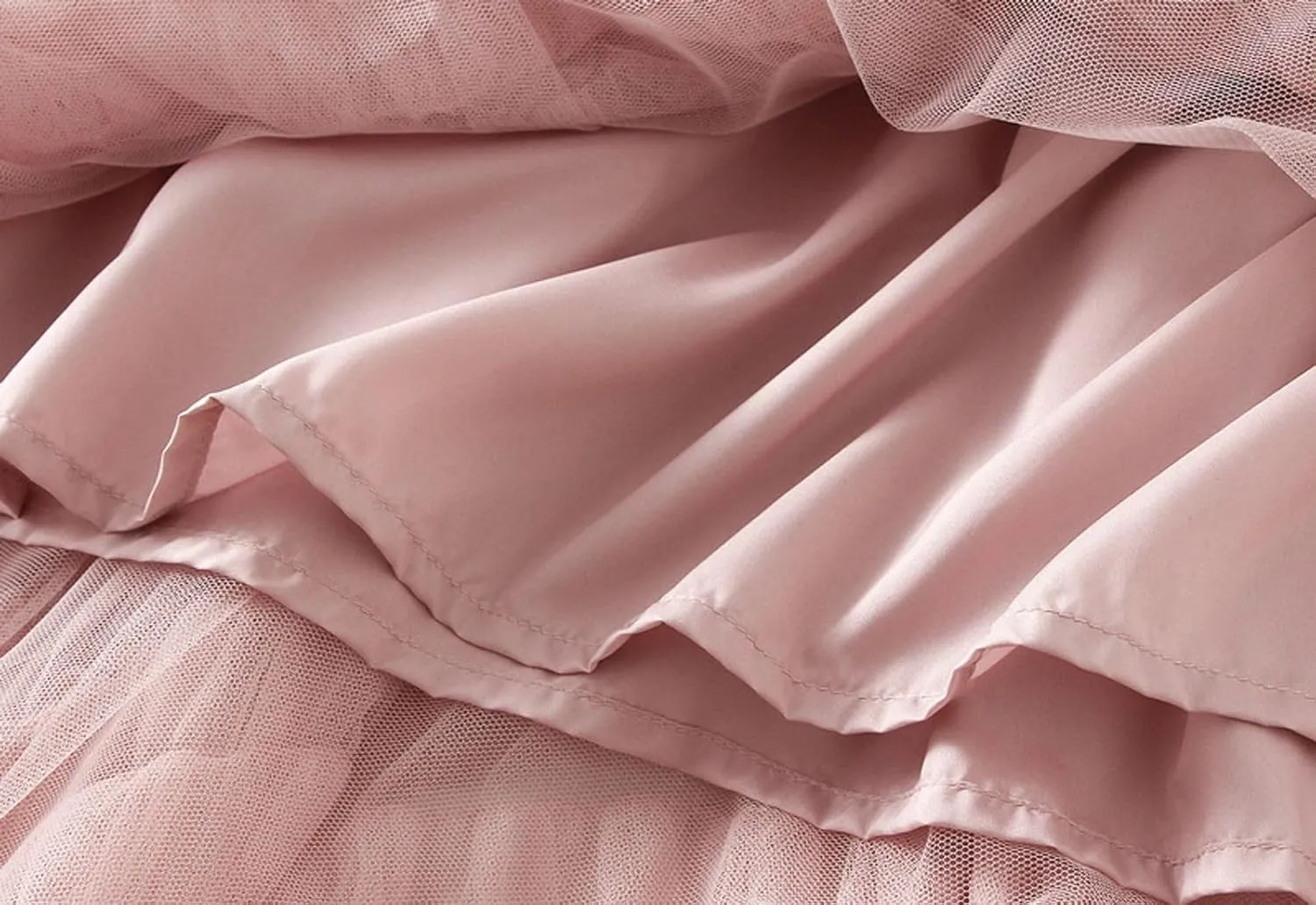 Women's Tulle Skirts Long Fairy Skirt Tiered Ruffles Tutu Puffy Skirt Elastic High Waist A-line Flowy Midi Long Skirt