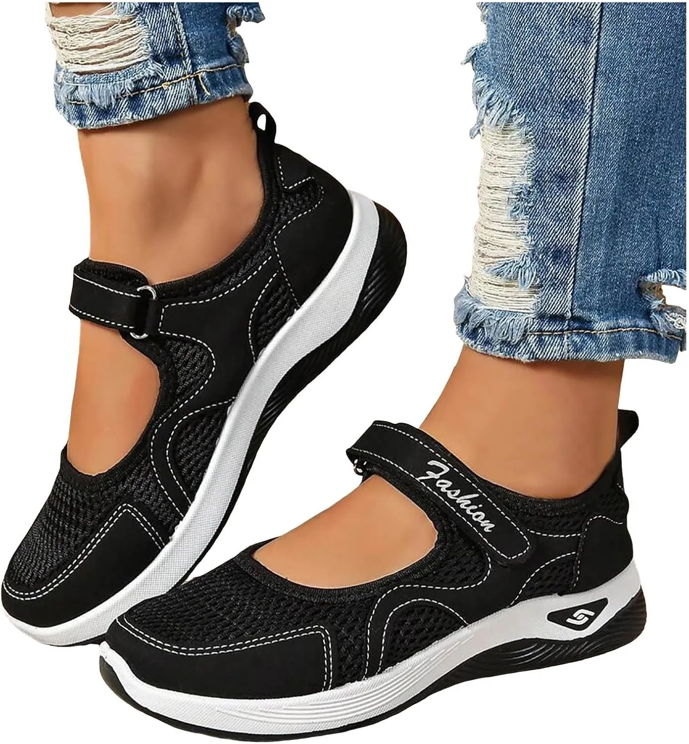 Womens Walking Shoes Walking Shoes Mesh Breathable Women's Woven Orthopedic Breathable Soft Shoes Womens Running