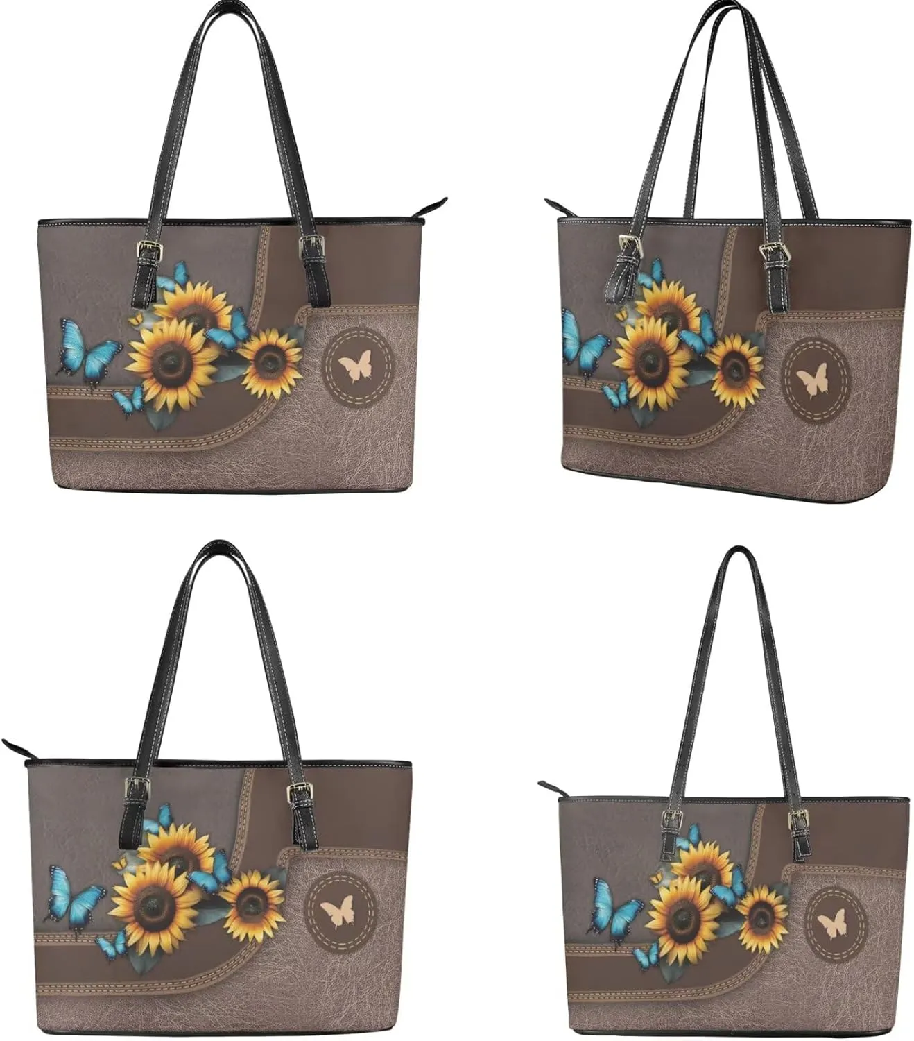 Womens Wallet and Purse Set Tote Bag Hobo Shoulder Handbag with Matching Purse Pu Leather Top Handle Handbag