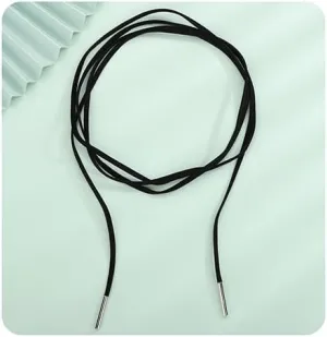 Xerling Black Velvet Wrap Around Choker Long Suede Necklaces Boho Long Pendant Y Necklaces Stacked Layered Chains Necklaces for Women (Black Silver)