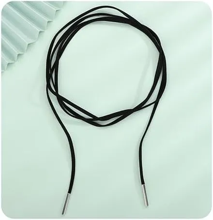 Xerling Black Velvet Wrap Around Choker Long Suede Necklaces Boho Long Pendant Y Necklaces Stacked Layered Chains Necklaces for Women (Black Silver)