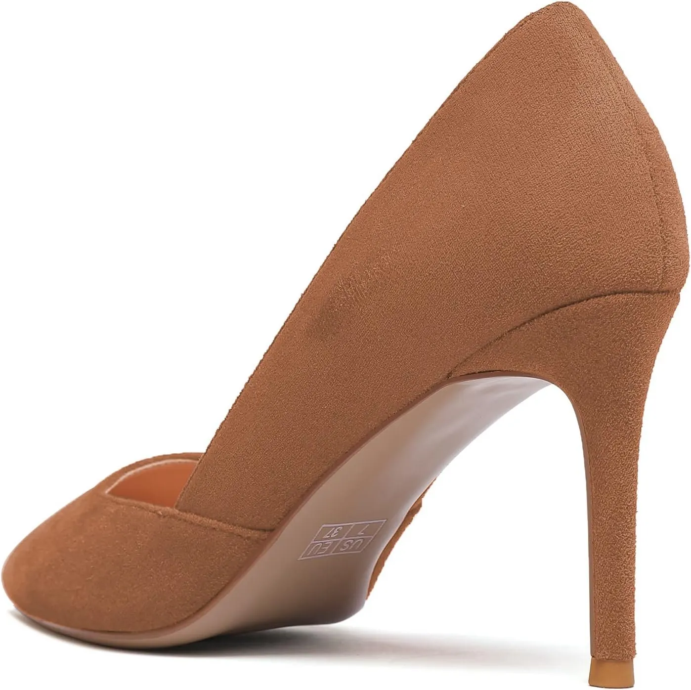 Zamikoo High Heels for Women Pumps 3.5'' Heels Stiletto Closed Toe Slip On Pointed Toe Middle Heels Dress Wedding Party Pumps Ladies Sexy US Size 5 - Size 13