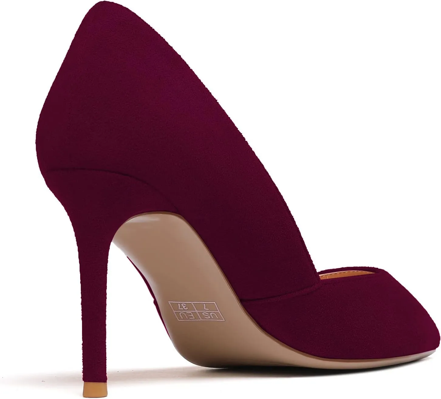 Zamikoo High Heels for Women Pumps 3.5'' Heels Stiletto Closed Toe Slip On Pointed Toe Middle Heels Dress Wedding Party Pumps Ladies Sexy US Size 5 - Size 13